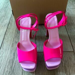 *NEW* 39 Barbie 💜🩷 Chunky heel Christian Louboutin